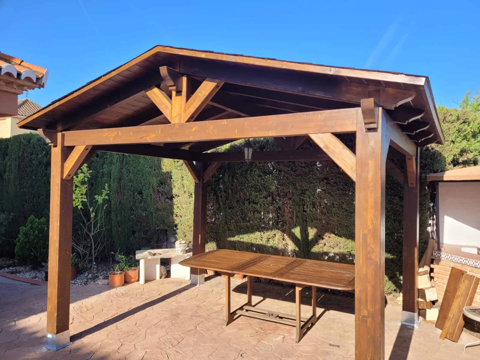 cenador a 2 aguas en granada